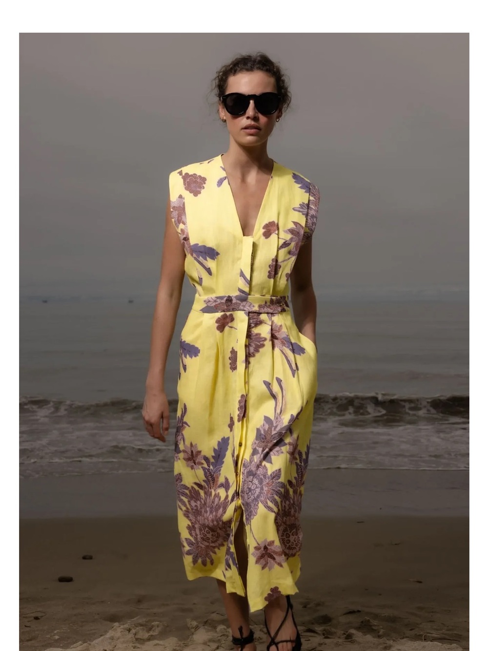 Heidi Merrick Azadeh yellow batik dress